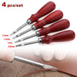 Instrument pentru finisarea marginilor din piele - Set de 4 piese - Cutter pentru margini din piele, unealtă pentru tăiere și subțiere 0.8/1/1.2/1.5mm