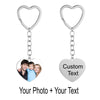 Custom Keychain - Heart Keychain - Personalized Photo Keychain - Gift for Him  - Gift for HerYour Own Words - Memorial Gift