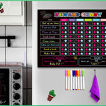 Chore Chart for Kids Reusable, Reward Chart, Girls Chore Chart, Boys Chore Chart, Dry Erase Board, Magnetic Blackboard