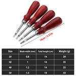 เครื่องตัดขอบหนัง Leather Edge Beveller - ชุด 4 ชิ้น, เครื่องตัดขอบหนังงานฝีมือ, เครื่องตัดหนังแบบสไกฟ์ 0.8/1/1.2/1.5 มม.