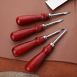Instrument pentru finisarea marginilor din piele - Set de 4 piese - Cutter pentru margini din piele, unealtă pentru tăiere și subțiere 0.8/1/1.2/1.5mm