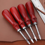 เครื่องตัดขอบหนัง Leather Edge Beveller - ชุด 4 ชิ้น, เครื่องตัดขอบหนังงานฝีมือ, เครื่องตัดหนังแบบสไกฟ์ 0.8/1/1.2/1.5 มม.