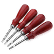 Instrument pentru finisarea marginilor din piele - Set de 4 piese - Cutter pentru margini din piele, unealtă pentru tăiere și subțiere 0.8/1/1.2/1.5mm