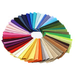 ผ้าลินินผ้าฝ้ายสีทึบ 50 ชิ้น ชุดผ้าสี่เหลี่ยมสำหรับงานปะขนาด 10*10 ซม.