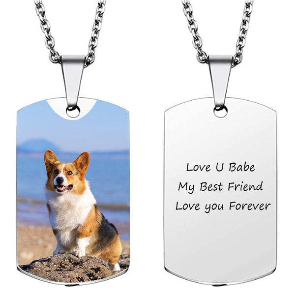 Pet Loss Gift for Women - Dog Memorial Gift - Pet Portrait Necklace - Animal Lovers Dog Necklace-  Dog Lover Gift - Personalized Photo