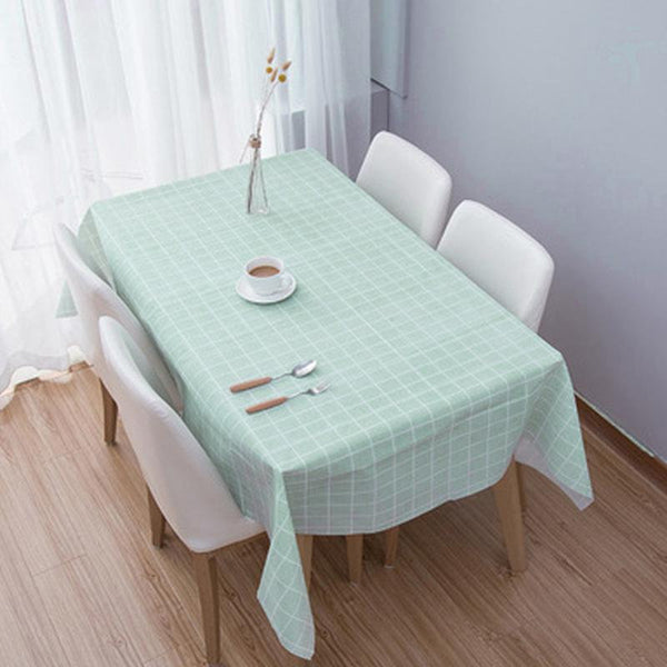 Tablecloth - Table linens - Green Plaid Tablecloth - Dining Linen Tablecloth - Width 54"(137cm) x Custom length