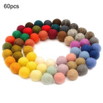 ลูกบอลผ้าสักหลาดขนสัตว์ 1.5 ซม.: สีสันตามสั่ง, ลูกบอลผ้าสักหลาด, ชุดทำพวงมาลัย DIY, ลูกบอลผ้าสักหลาด, พอมพอมผ้าสักหลาด, ลูกบอลผ้าสักหลาดทำมือ, ลูกบอลผ้าสักหลาดสั่งทำ