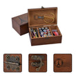 Sewing Kit Box Basket, Wooden Hand Home Sewing Repair Tool Kit, Universal Sew Kit Accessories for Women, Men, Adults, Girls Vintage