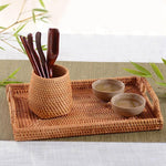 ถ้วยเก็บของหวายกลมถักมือ | ถ้วยเก็บของหวาย | ที่ใส่ปากกา | ที่ใส่อุปกรณ์ครัว | ตกแต่งโต๊ะอาหาร | ออร์แกไนเซอร์โต๊ะทำงานทำมือ