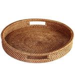 ถาดผลไม้หวายกลมทอมือ | ถาดอาหารเช้า | ถาดเก็บของหวาย | ของขวัญงานแต่ง | ถาดโต๊ะอาหารเช้า | ถาดใส่ชาม | ถาดฟาง