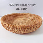 ชามผลไม้หวายกลมทอมือ | ตะกร้าหวายเก็บของ | ของขวัญงานแต่ง | ชามหวายสำหรับโต๊ะอาหารเช้า | ชามเสิร์ฟ | งานฝีมือสำหรับรับประทานอาหาร