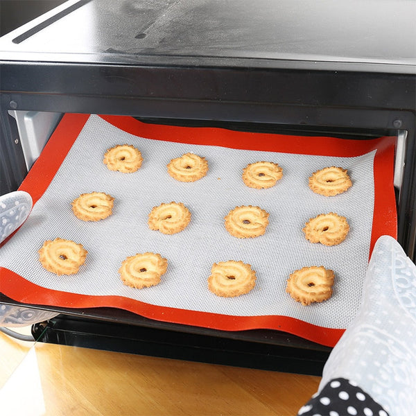 Silicone Baking Mat Pad - Non-Stick Heat Resistant - Durable Silicon Liner for Bake Pans - Baking Supplies - Pan Mat - Cookie Making Muffin