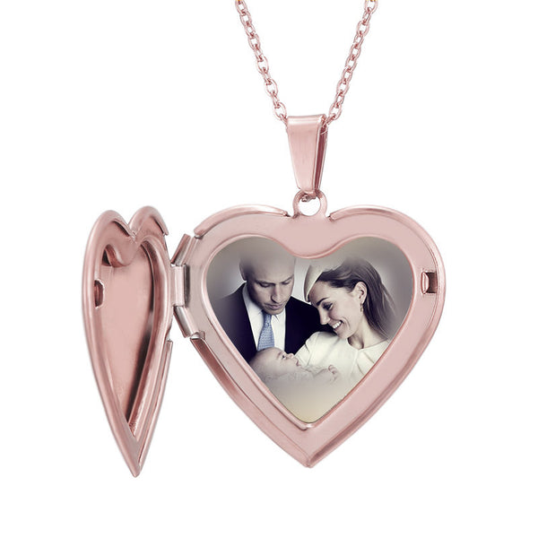 Personalized Heart Photo Locket Necklace, Custom Pendant, Birthday Present, Christmas Anniversary Wedding Girlfriend Mom Wife Gift Present