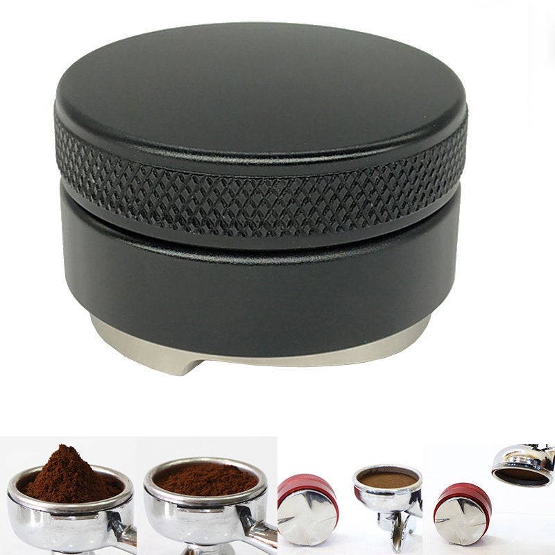 Premium Coffee Tamper, Wooden Tamper, Espresso Tamper, 304 Stainless Steel Base, 58mm, Coffee Making Grinder, Flat Round Shaped Press