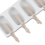 Ice Cream Mold - Silicone Frozen Ice Cream Juice Maker Mold - 4 Cell - Ice Cream Making Supplies - Dessert Cooking Supplies