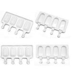 Ice Cream Mold - Silicone Frozen Ice Cream Juice Maker Mold - 4 Cell - Ice Cream Making Supplies - Dessert Cooking Supplies