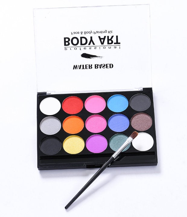สีทาหน้า - สีทาร่างกาย ชั่วคราว รอยสักศิลปะบนร่างกาย - ชุดสีฐานน้ำ - สีแต่งหน้า - อุปกรณ์งานปาร์ตี้ - เพ้นท์หน้า เพ้นท์ตัว