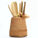 ถ้วยเก็บของหวายกลมถักมือ | ถ้วยเก็บของหวาย | ที่ใส่ปากกา | ที่ใส่อุปกรณ์ครัว | ตกแต่งโต๊ะอาหาร | ออร์แกไนเซอร์โต๊ะทำงานทำมือ