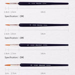 ชุดแปรงทาสีปลายแหลม 10 ชิ้น - แปรงทาสีคุณภาพพรีเมียมสำหรับมืออาชีพ - แปรงขนหมาป่า - อุปกรณ์ศิลปะการวาดภาพ