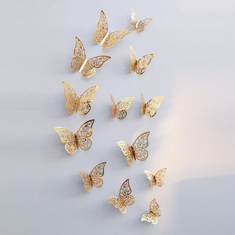 Butterfly Wall Sticker 3D Nursery Kids Room - Party Wedding Decoration - Butterflies Stickers Home Living Room Bedroom Decorating Supplies