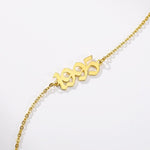 กำไลข้อเท้าปีเกิด - 1990 - 2020 - ของขวัญวันรับปริญญา วันเกิด วันครบรอบแต่งงานแบบกำหนดเอง - ส่งฟรี - สหรัฐอเมริกา แคนาดา สหราชอาณาจักร ออสเตรเลีย