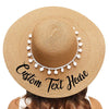Floppy Beach Hat Personalized Bride Hat Floppy Hat with Name Custom Personalized Beach Hat Honeymoon Must Have Gift Straw Hat Customizable
