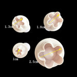Mini Flowers Plunger Cutters For Polymer Clay Fondant Cake Sugar Paste Petal Gum Marzipan Decorating Tools Cooking Baking Supply Cookie Mold