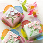 Mini Flowers Plunger Cutters For Polymer Clay Fondant Cake Sugar Paste Petal Gum Marzipan Decorating Tools Cooking Baking Supply Cookie Mold