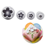 Mini Flowers Plunger Cutters For Polymer Clay Fondant Cake Sugar Paste Petal Gum Marzipan Decorating Tools Cooking Baking Supply Cookie Mold