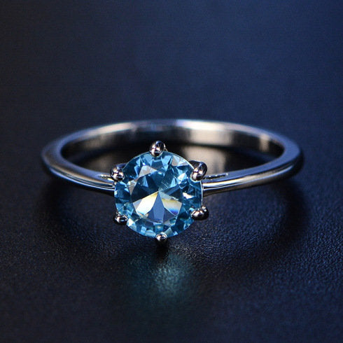 Birthstone Ring, Aquamarine Ring, Personalized Birthstone Jewelry, Minimalist Aquamarine Ring, Gold Birthstone Rings, Gemstone Ring