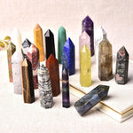 Crystal Point - Healing Crystals - Crystal Tower - Amazonite Amethyst Aventurine Citrine Quartz Fluorite Jade Fynchenite Glaucophane