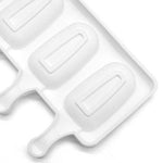 Ice Cream Mold - Silicone Frozen Ice Cream Juice Maker Mold - 4 Cell - Ice Cream Making Supplies - Dessert Cooking Supplies