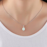 White Opal Necklace, Beautiful Opal pendant, October Birthstone, Opal Jewelry, Opal Pendant, Dainty Necklace, Girlfriend Gift Necklace