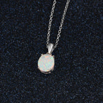 White Opal Necklace, Beautiful Opal pendant, October Birthstone, Opal Jewelry, Opal Pendant, Dainty Necklace, Girlfriend Gift Necklace