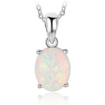 White Opal Necklace, Beautiful Opal pendant, October Birthstone, Opal Jewelry, Opal Pendant, Dainty Necklace, Girlfriend Gift Necklace