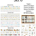 Washi Tape Set, Washi Tape, Skinny Washi Tape, Scrapbooking Tape, Diary Decal, Planner Supplies, Deco Tape, Planner Border Tape, Stickers