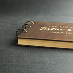 Wedding Guest Book - Customized Wooden Personalized Bride and Groom Handmade Engraved Wood Newly Wed Photo Album Scrapbook Signature Signing