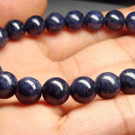 สร้อยข้อมือไพลินธรรมชาติ เครื่องประดับหินเกิดเดือนกันยายน ของขวัญสำหรับผู้หญิง ของขวัญแม่ เครื่องประดับไพลินสีฟ้า สร้อยข้อมือคริสตัล สร้อยข้อมืออัญมณี