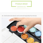 Glitter Watercolor Paint Set With Brush - Painting Supplies Kit - Portable Travel Paint Pallete - Craft Supplies - Painter Gift Tools
