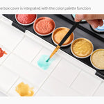 Glitter Watercolor Paint Set With Brush - Painting Supplies Kit - Portable Travel Paint Pallete - Craft Supplies - Painter Gift Tools