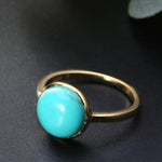 Turquoise ring, Silver Ring, Gold Ring, December Birthstone Jewelry, Statement Turquoise Ring, Boho Ring, Dainty Simple Stackable Gemstone