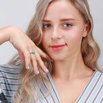 Turquoise ring, Silver Ring, Gold Ring, December Birthstone Jewelry, Statement Turquoise Ring, Boho Ring, Dainty Simple Stackable Gemstone