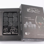 Set of 9 Whiskey Stones, Whiskey Rocks, Chilling Stones, Groomsmen Whiskey Rocks, Whiskey Gift Set, Reusable Ice Cubes
