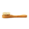 Facial Brush Made with Soft, Boar Bristles and Natural Bamboo Handle Oval Shaped Face Massaging Brush Gently Stimulates Blood Circulation