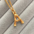 Zlatý náhrdelník s iniciálou, náhrdelník s abecedou, náhrdelník s písmeny od A do Z, personalizované šperky, jemný náhrdelník, monogramový náhrdelník, dárek pro ni