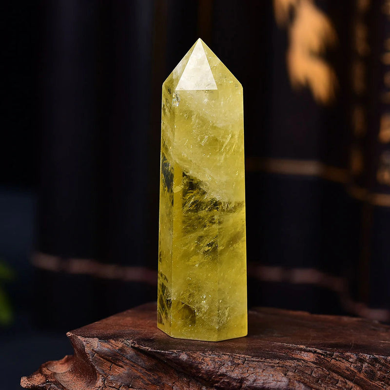 คริสตัลซิทรินธรรมชาติแบบปลายแหลม - หินซิทรินขัดเงา - กลุ่มซิทริน - หินซิทริน - คริสตัลบำบัด - หอคอยควอตซ์ซิทริน