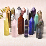 Crystal Point - Healing Crystals - Crystal Tower - Amazonite Amethyst Aventurine Citrine Quartz Fluorite Jade Fynchenite Glaucophane