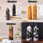 Crystal Point - Healing Crystals - Crystal Tower - Amazonite Amethyst Aventurine Citrine Quartz Fluorite Jade Fynchenite Glaucophane