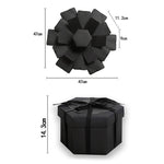 Explosion Gift Box DIY Photo Album Scrapbook for Birthday Anniversary Wedding Proposal, Hexagon Black, Gift For Her, Personalized Gift Ideas