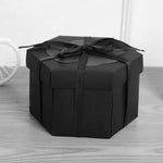 Explosion Gift Box DIY Photo Album Scrapbook for Birthday Anniversary Wedding Proposal, Hexagon Black, Gift For Her, Personalized Gift Ideas
